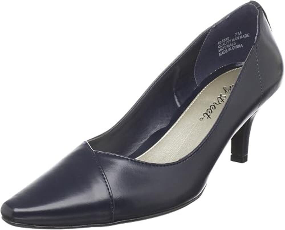 Easy Street Women's Chiffon Pump, Navy Blue, Size 11